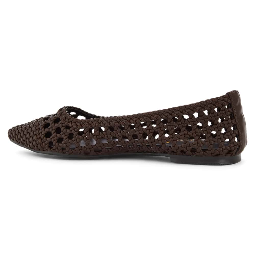 Kindle Ballet Flat in Chocolate Weave