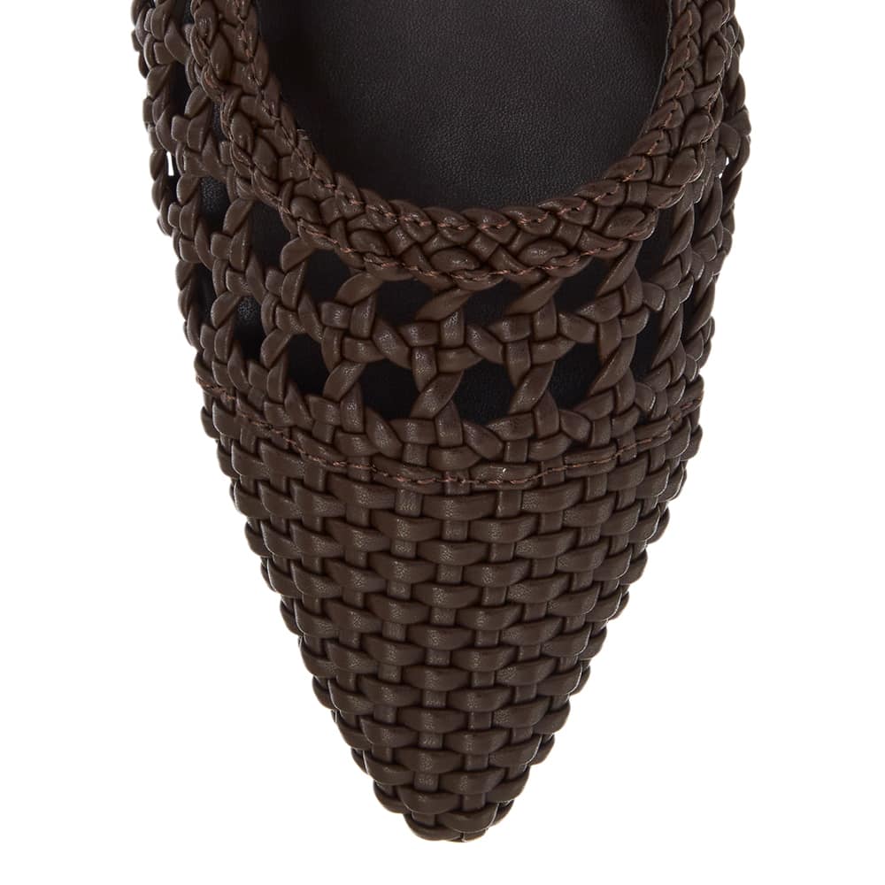 Kindle Ballet Flat in Chocolate Weave