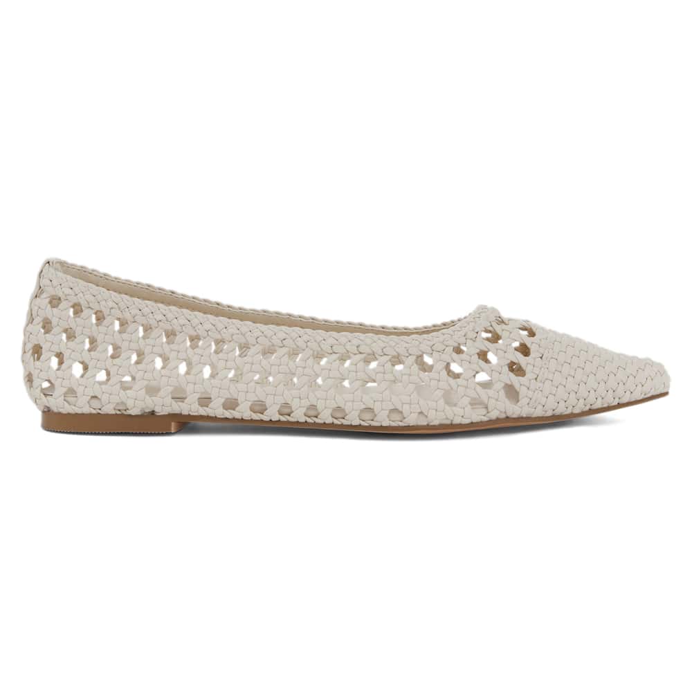 Kindle Ballet Flat in Ivory Weave