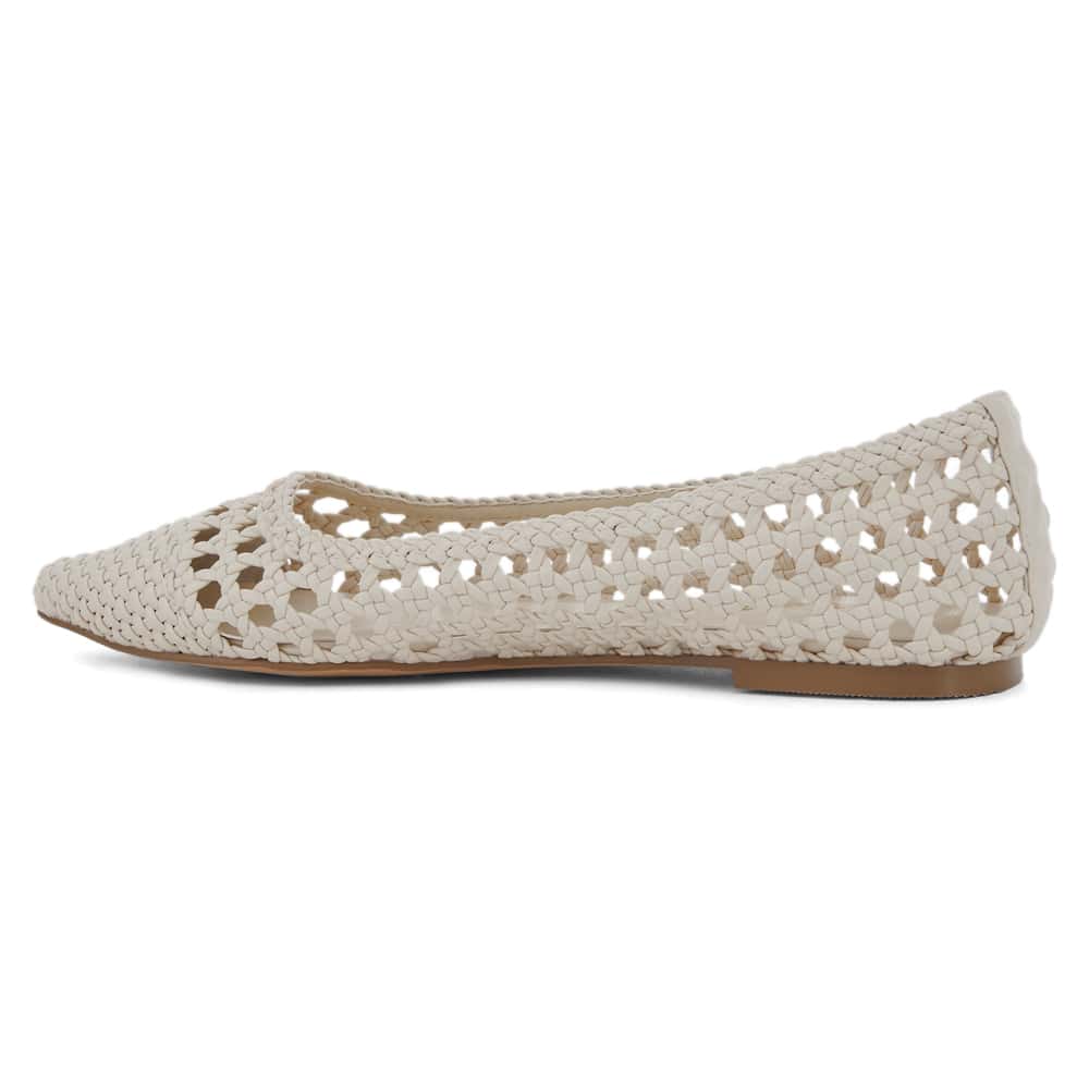 Kindle Ballet Flat in Ivory Weave