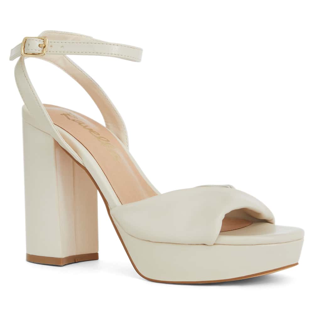 Lapelle Heel in Bone