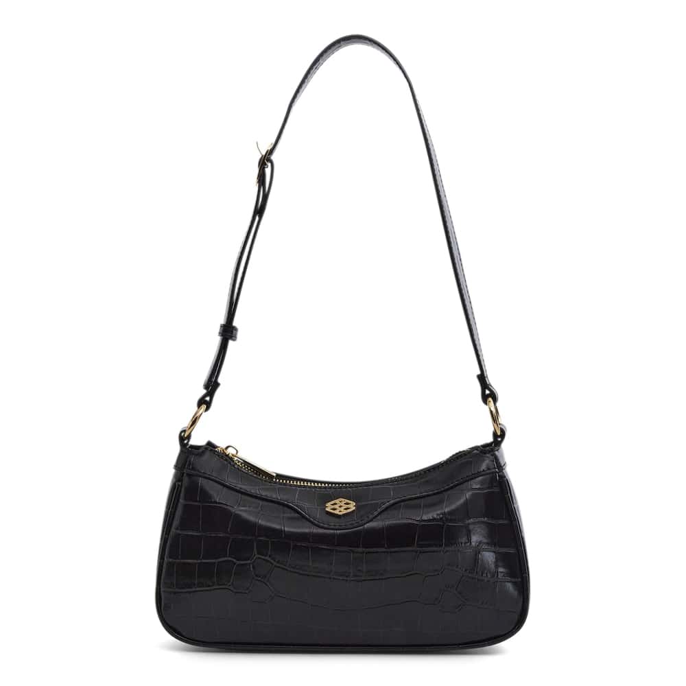 Lara Bag in Black Croc