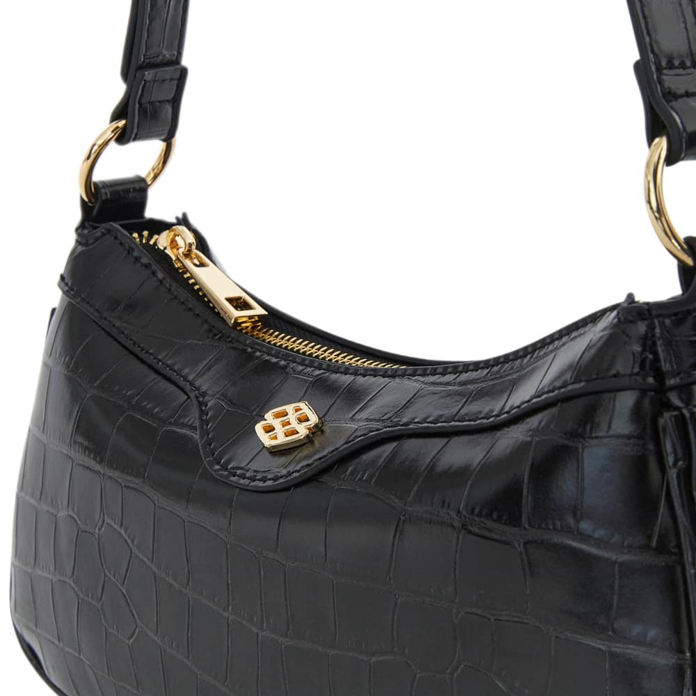 Lara Bag in Black Croc