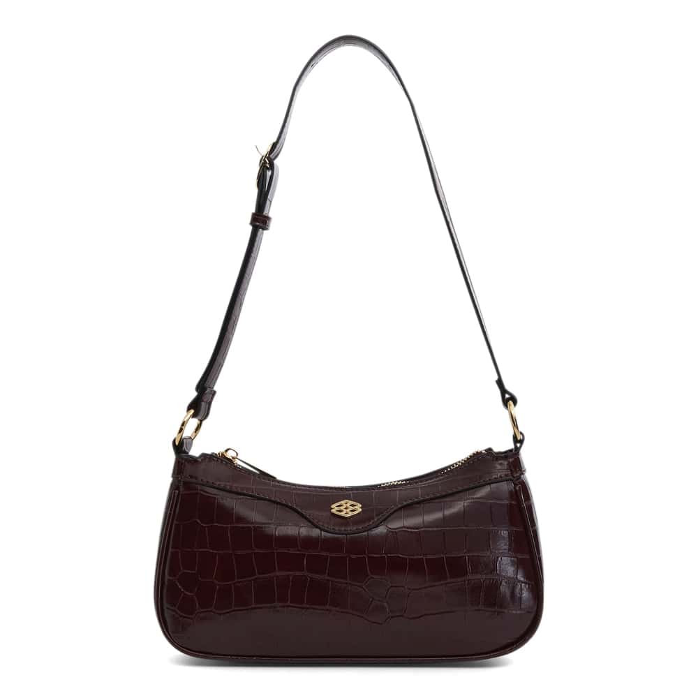 Lara Bag in Wine Croc Croc
