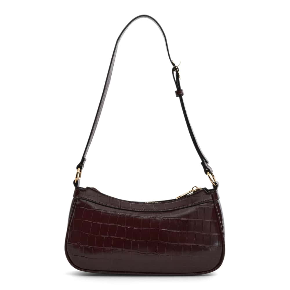 Lara Bag in Wine Croc Croc
