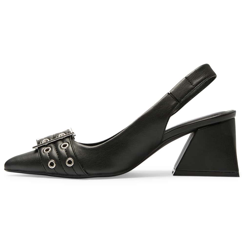 Legacy Heel in Black Smooth