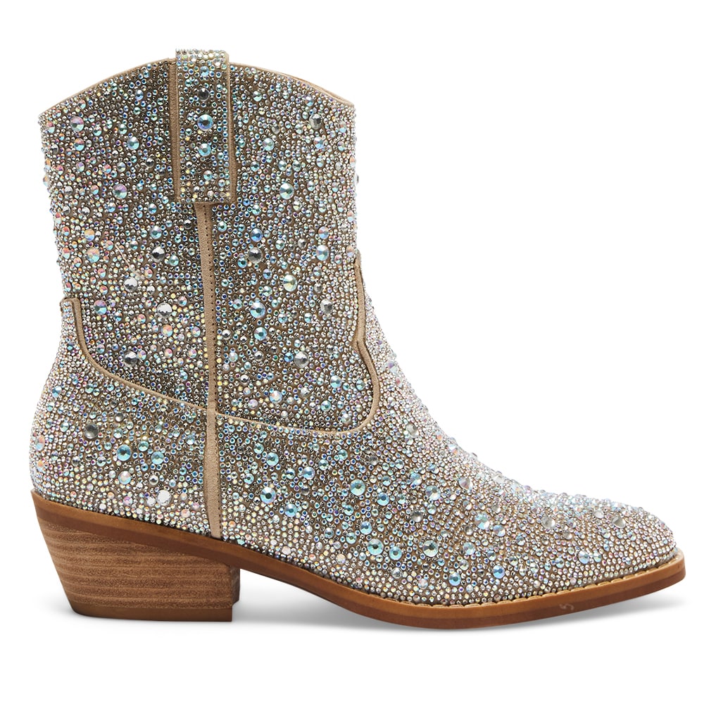 Lonestar Boot in Silver Rhinestone