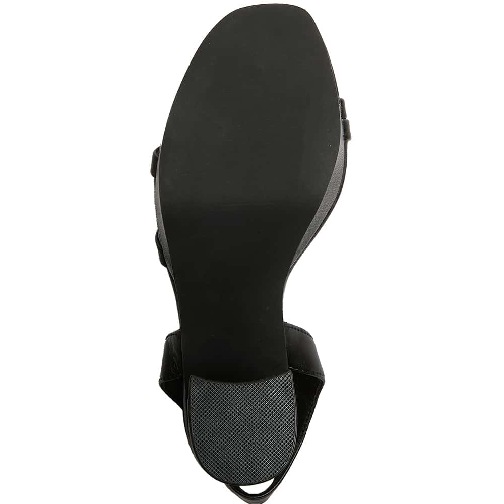 Lulu Heel in Black Smooth