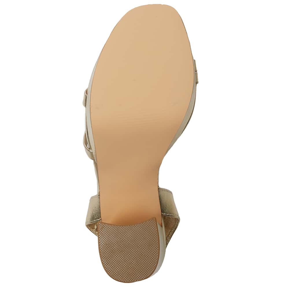 Lulu Heel in Soft Gold Smooth