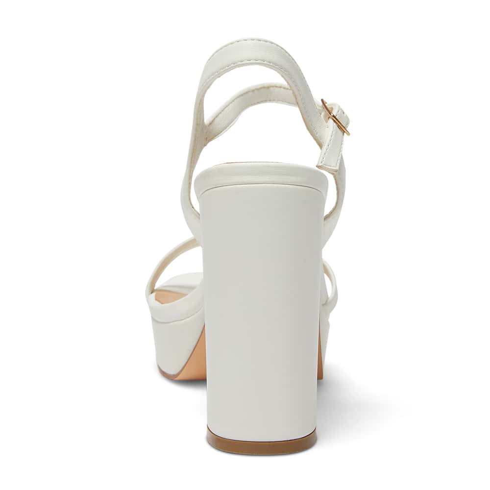 Lulu Heel in White Smooth