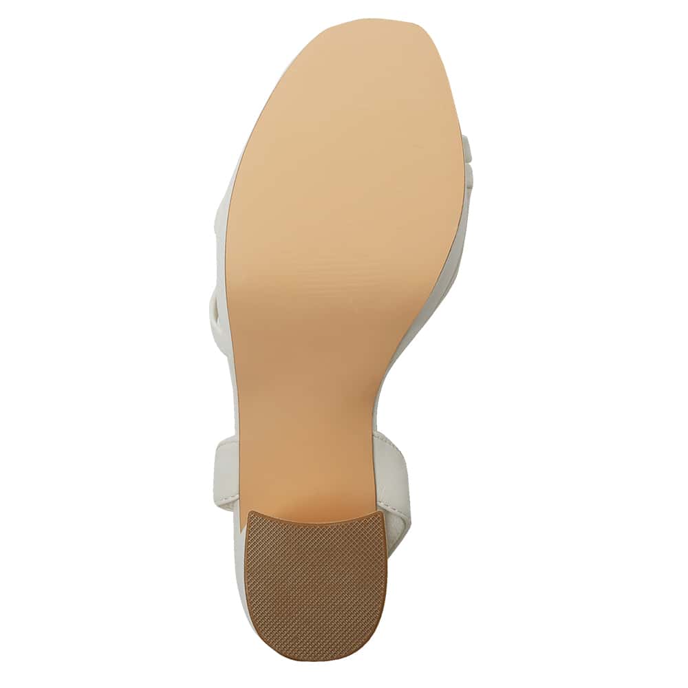 Lulu Heel in White Smooth