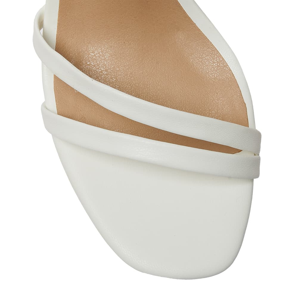 Lulu Heel in White Smooth