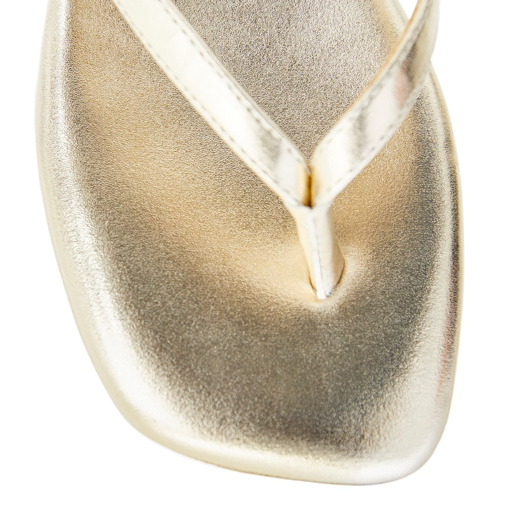 Malta Thongs in Soft Gold Smooth