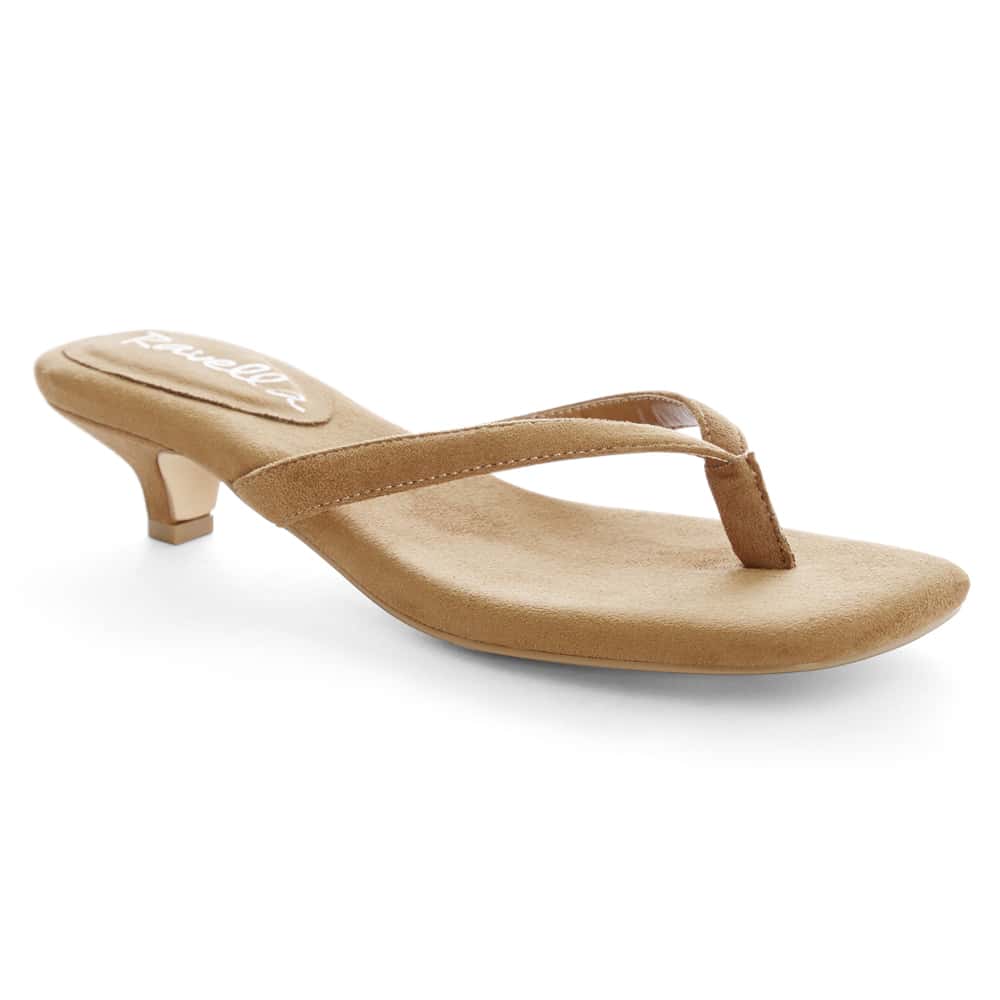Malta Thongs in Tan Micro