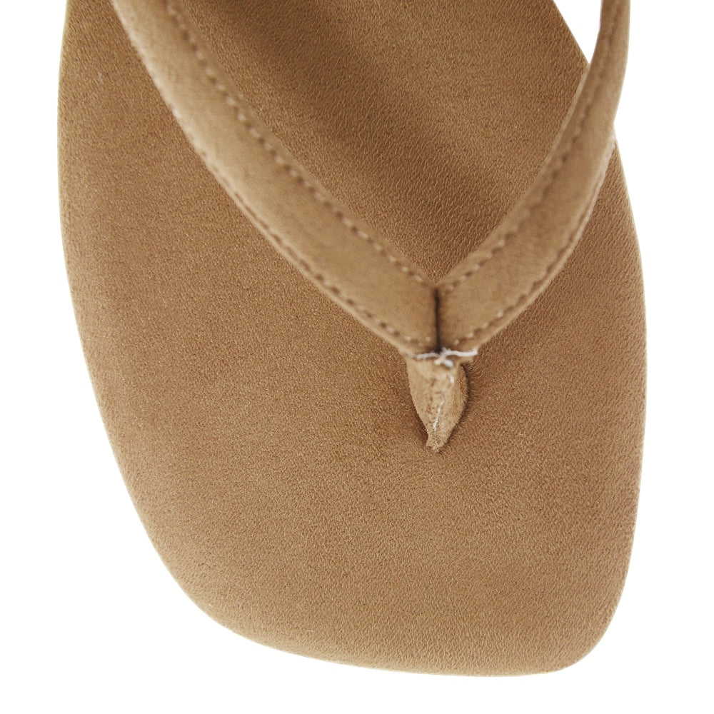 Malta Thongs in Tan Micro