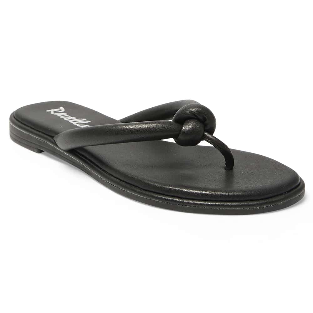 Maui Thongs in Black Smooth