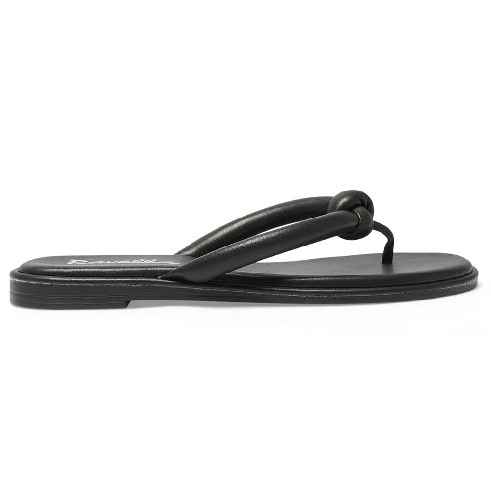 Maui Thongs in Black Smooth