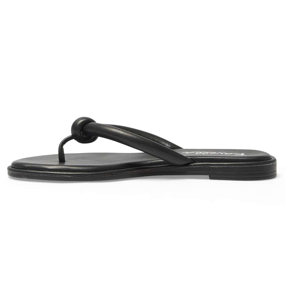 Maui Thongs in Black Smooth