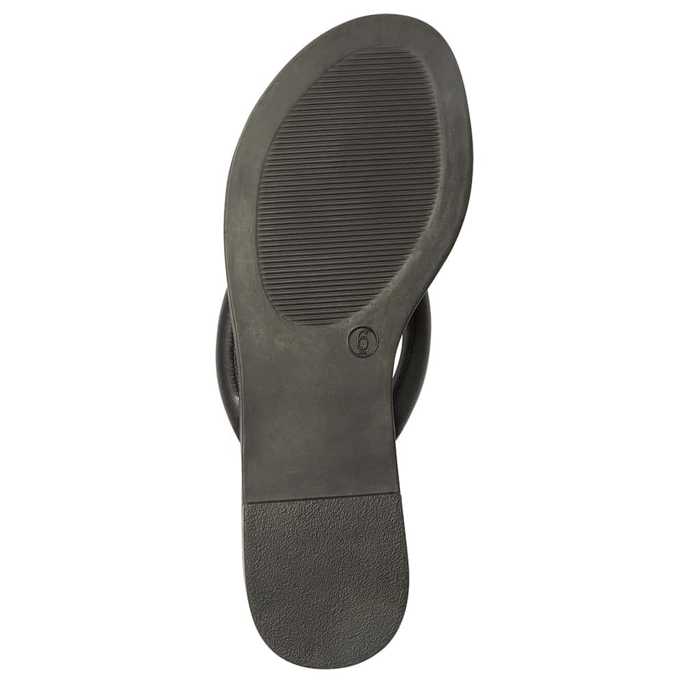 Maui Thongs in Black Smooth