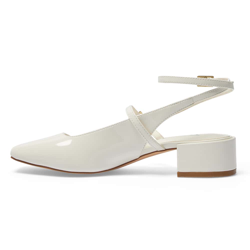 Melody Heel in Bone Patent