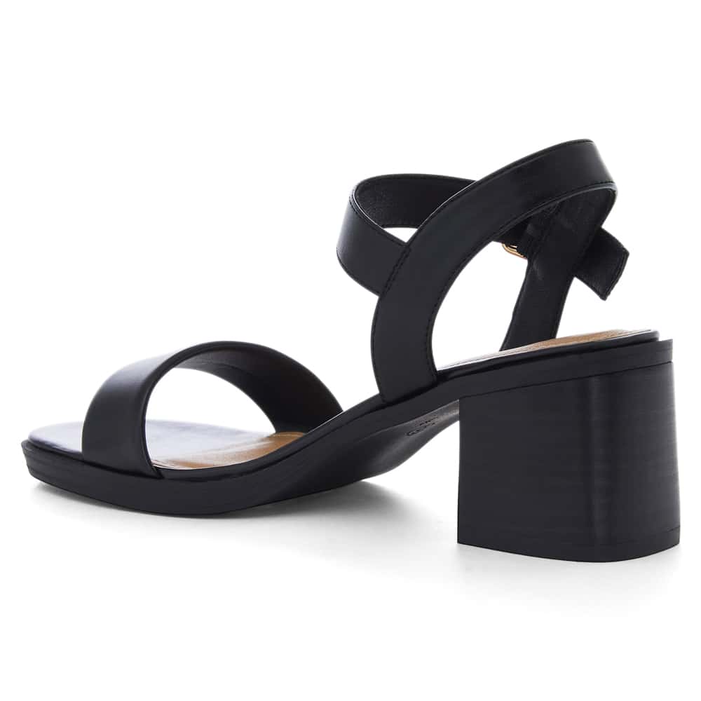 Mia Heel in Black Smooth