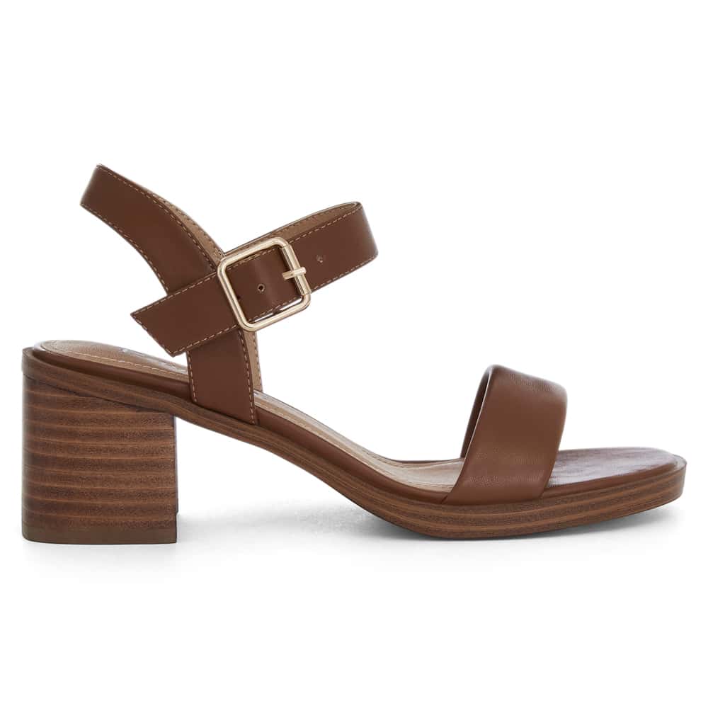 Mia Heel in Tan Smooth