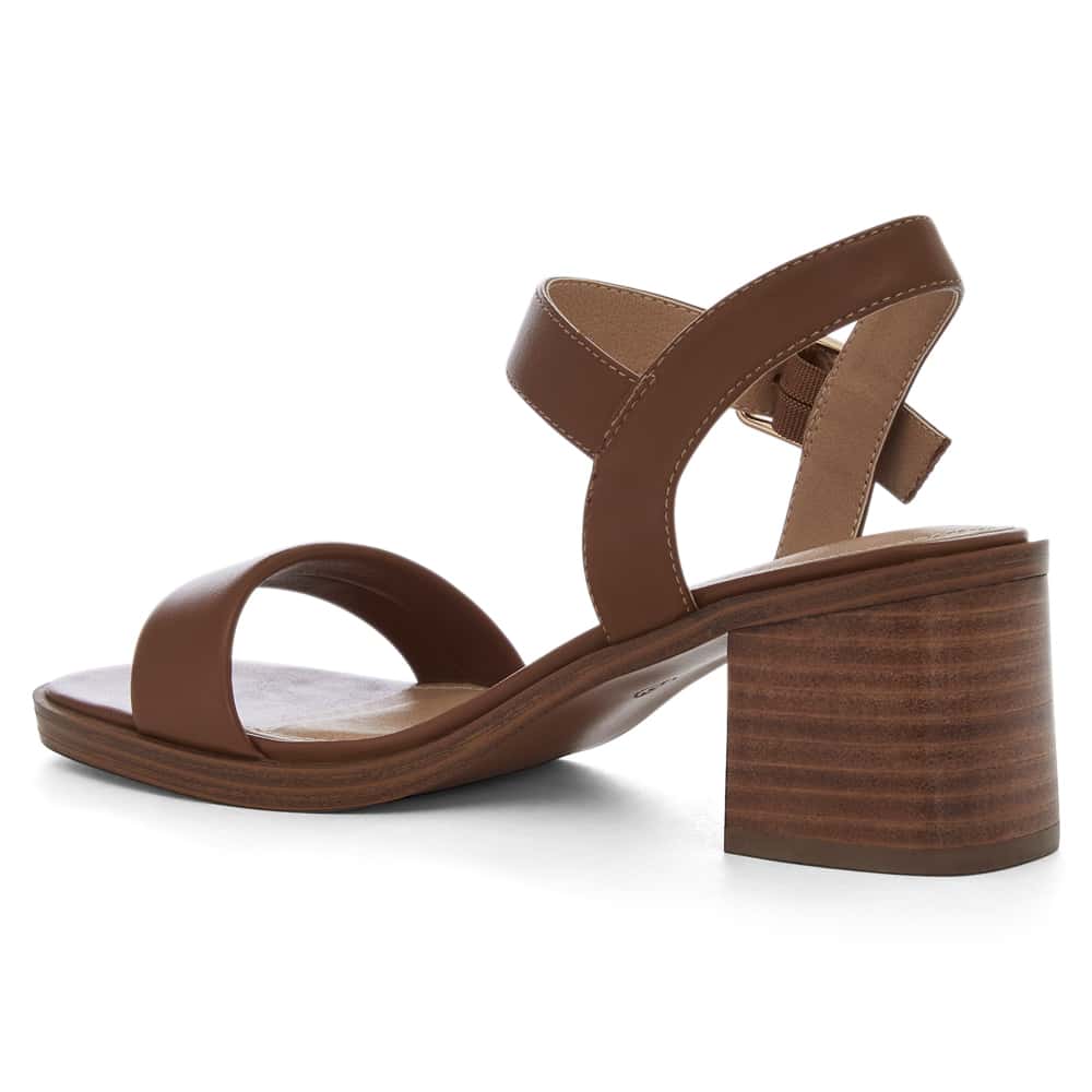 Mia Heel in Tan Smooth