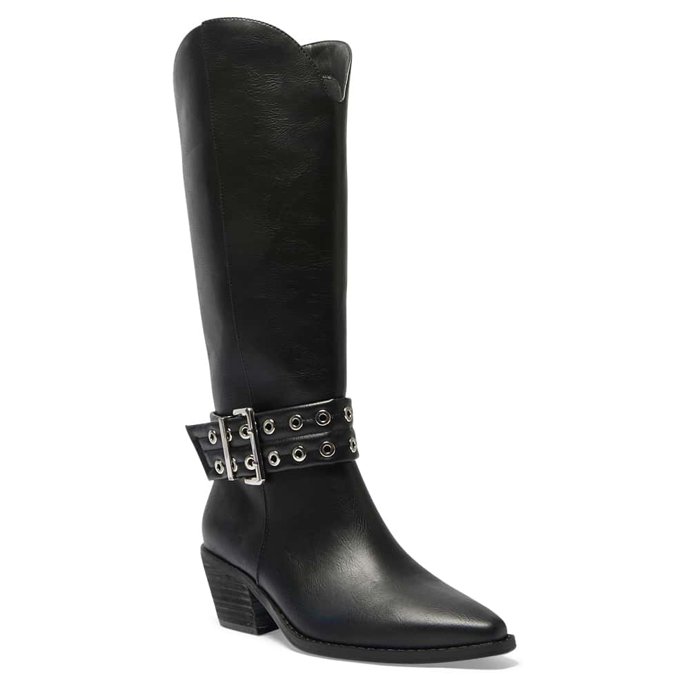 Montana Boot in Black Smooth