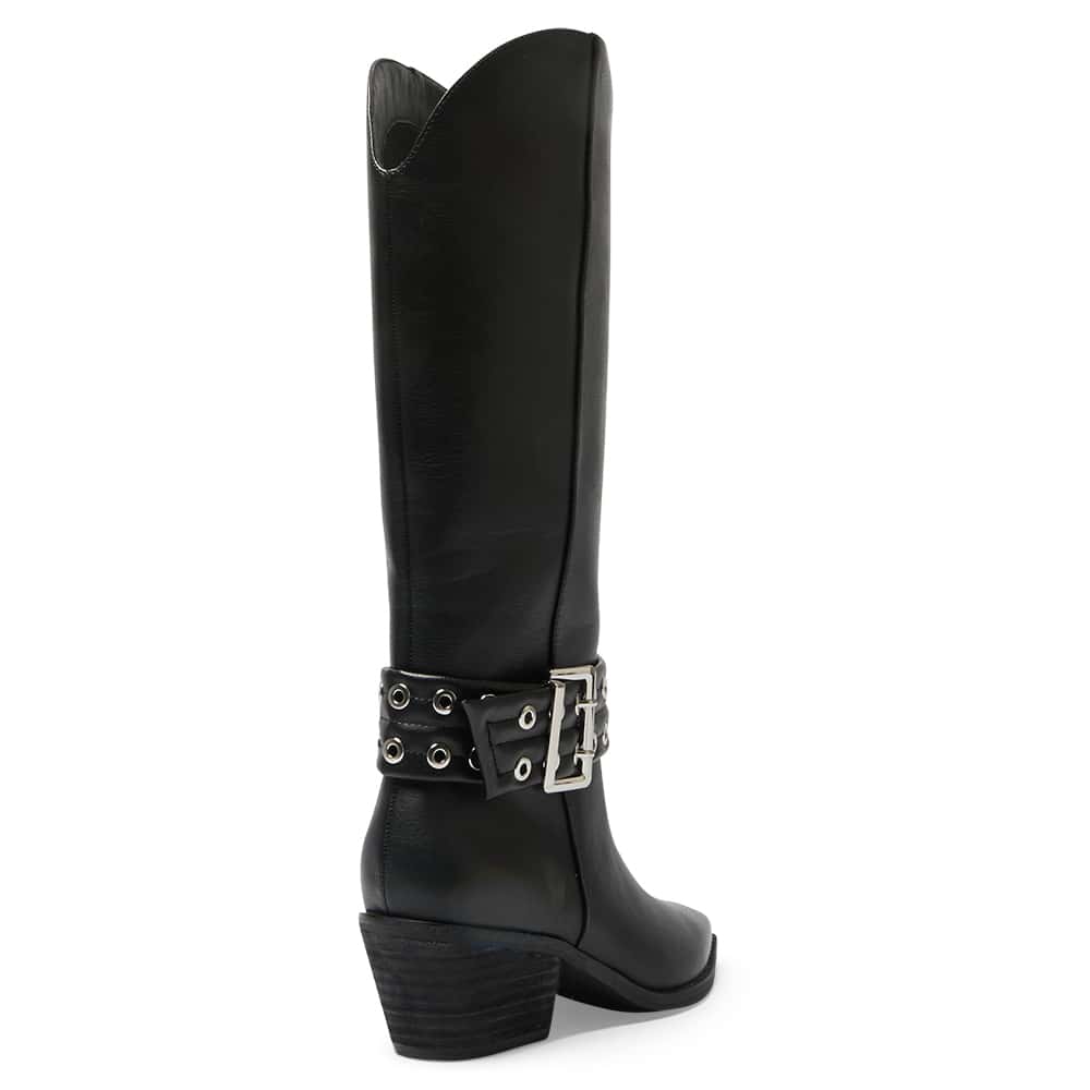 Montana Boot in Black Smooth