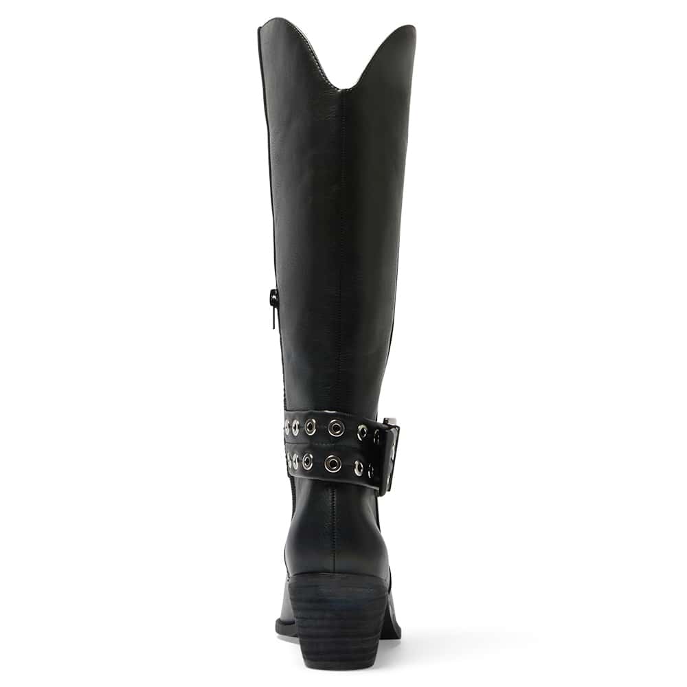Montana Boot in Black Smooth