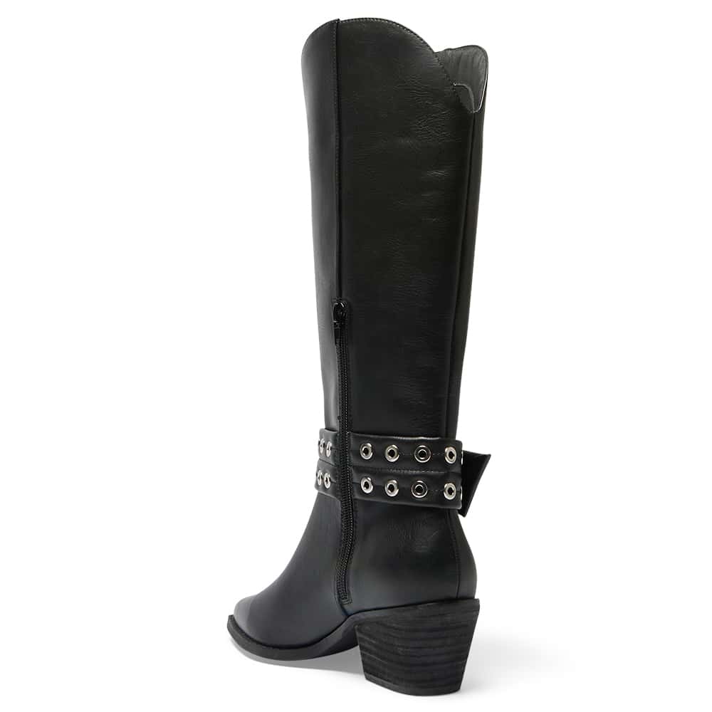Montana Boot in Black Smooth