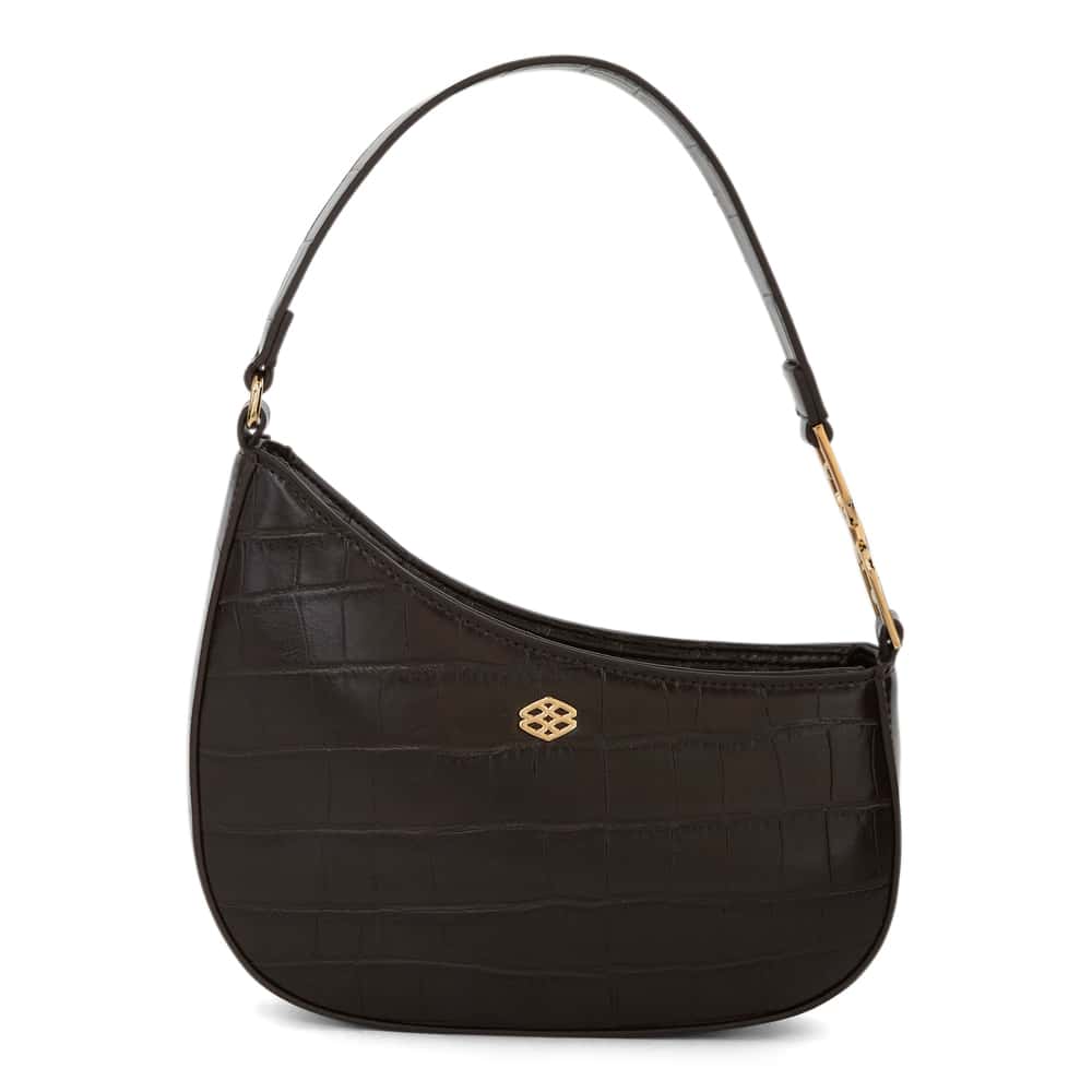 Nadia Bag in Chocolate Croc Croc