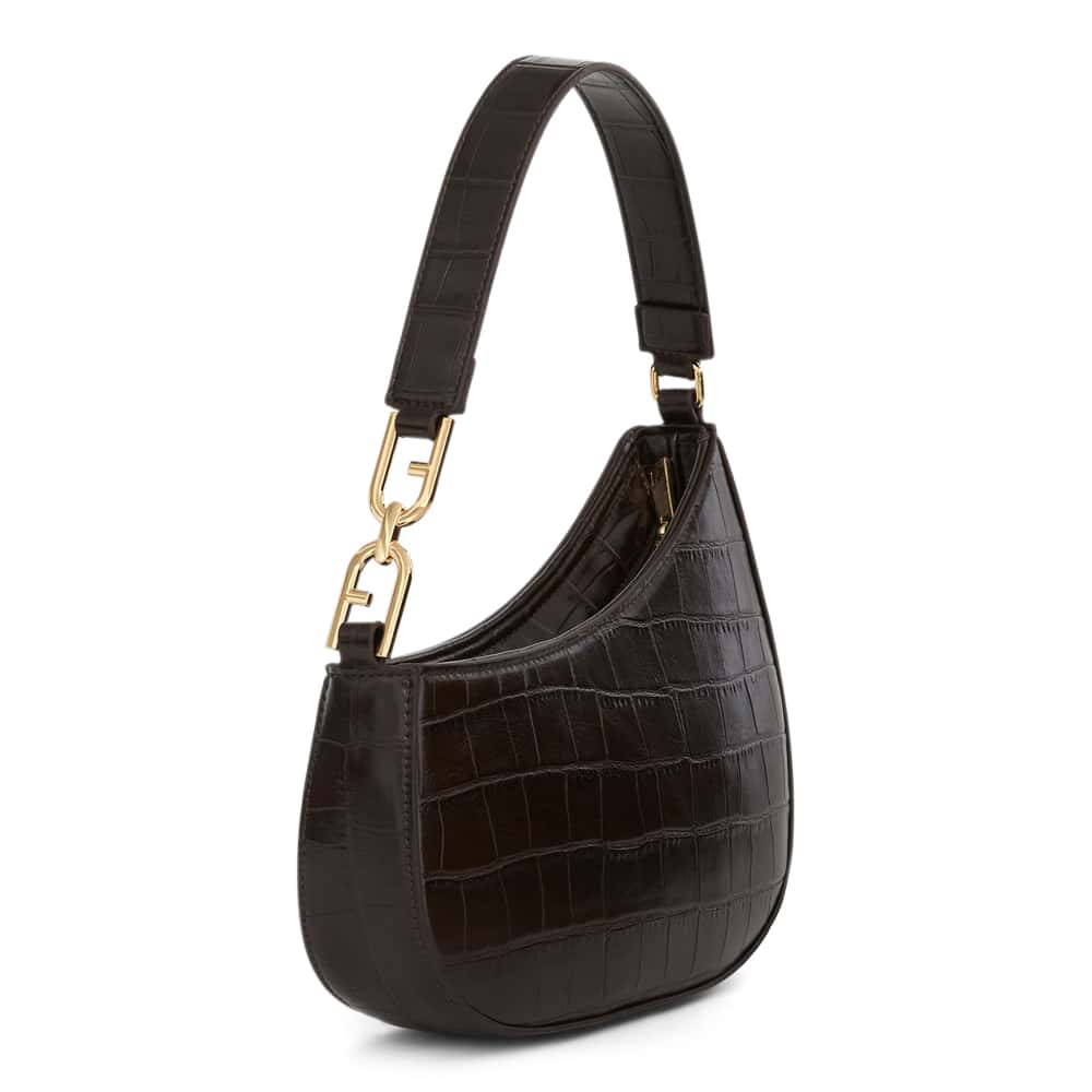 Nadia Bag in Chocolate Croc Croc