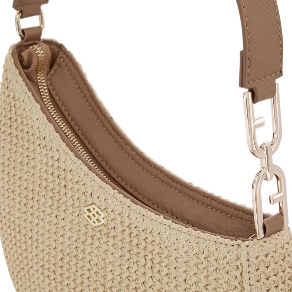 Nadia Bag in Natural Raffia/tan Raffia