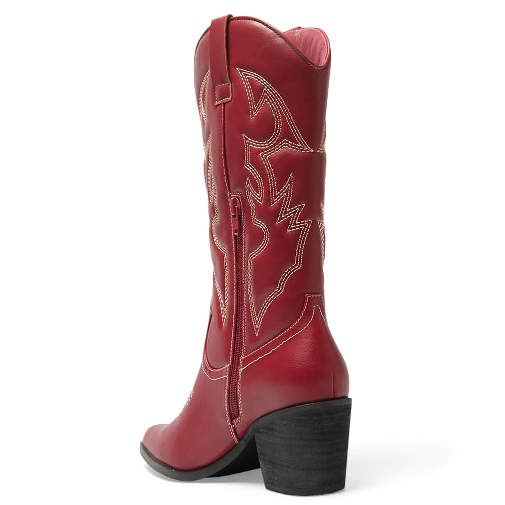 Nash Boot in Cherry Smooth