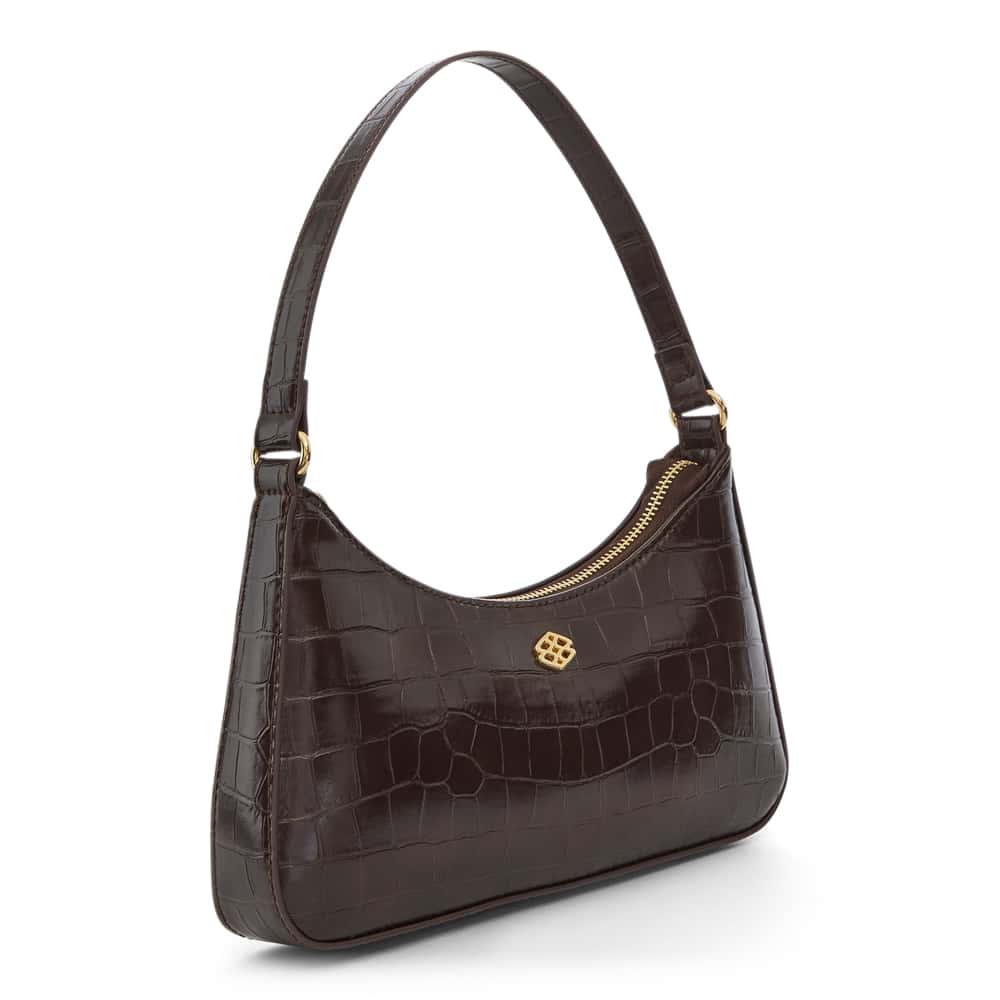 Nicole Bag in Chocolate Croc Croc
