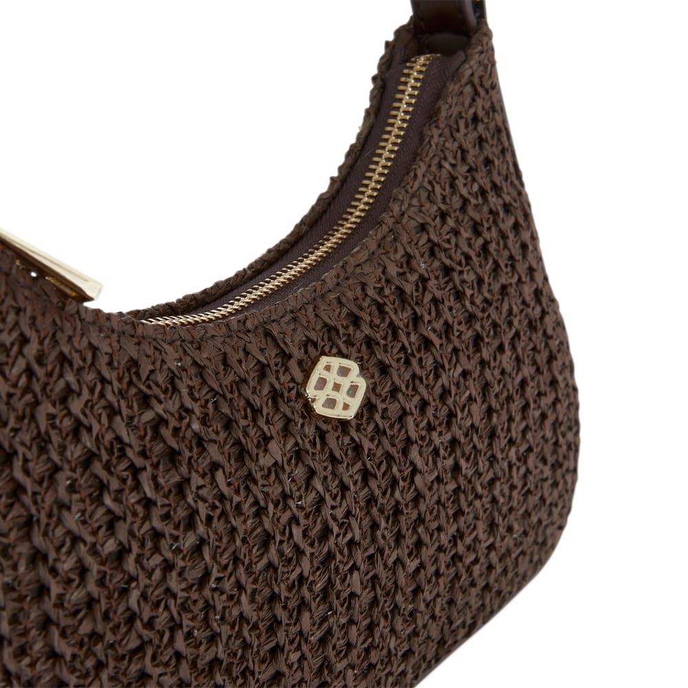 Nicole Bag in Chocolate/raffia Raffia