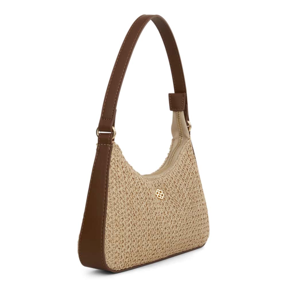 Nicole Bag in Nude/tan Raffia Raffia