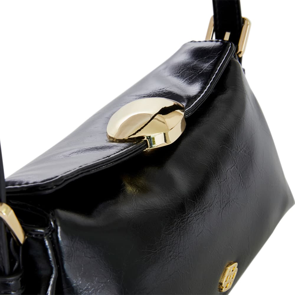 Nixie Bag in Black Crinkle