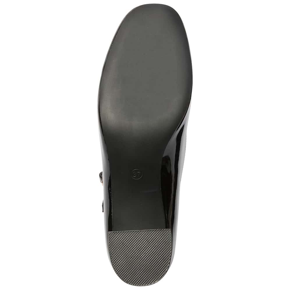 Nyla Heel in Black Patent