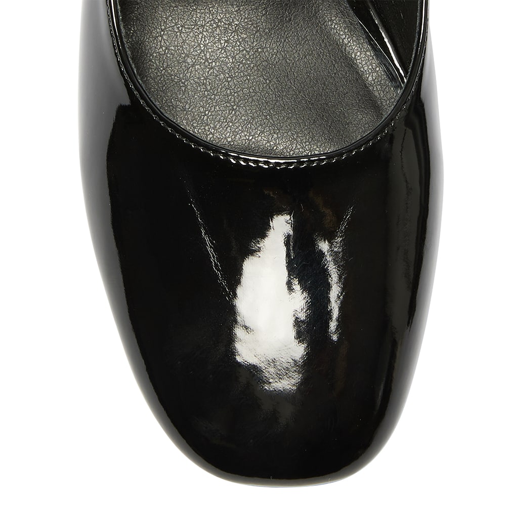Nyla Heel in Black Patent