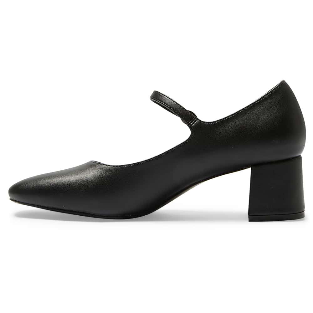Nyla Heel in Black Smooth
