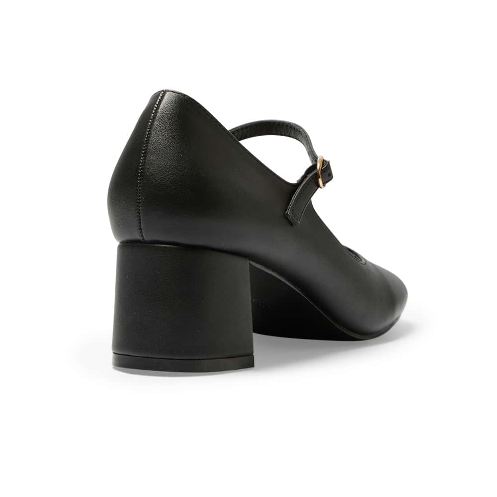 Nyla Heel in Black Smooth