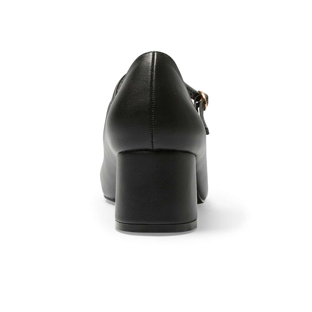 Nyla Heel in Black Smooth