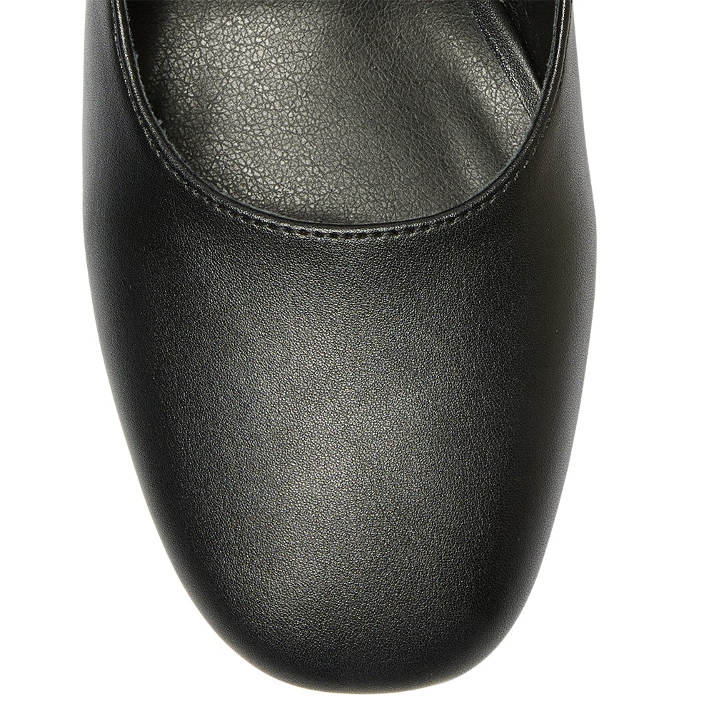 Nyla Heel in Black Smooth