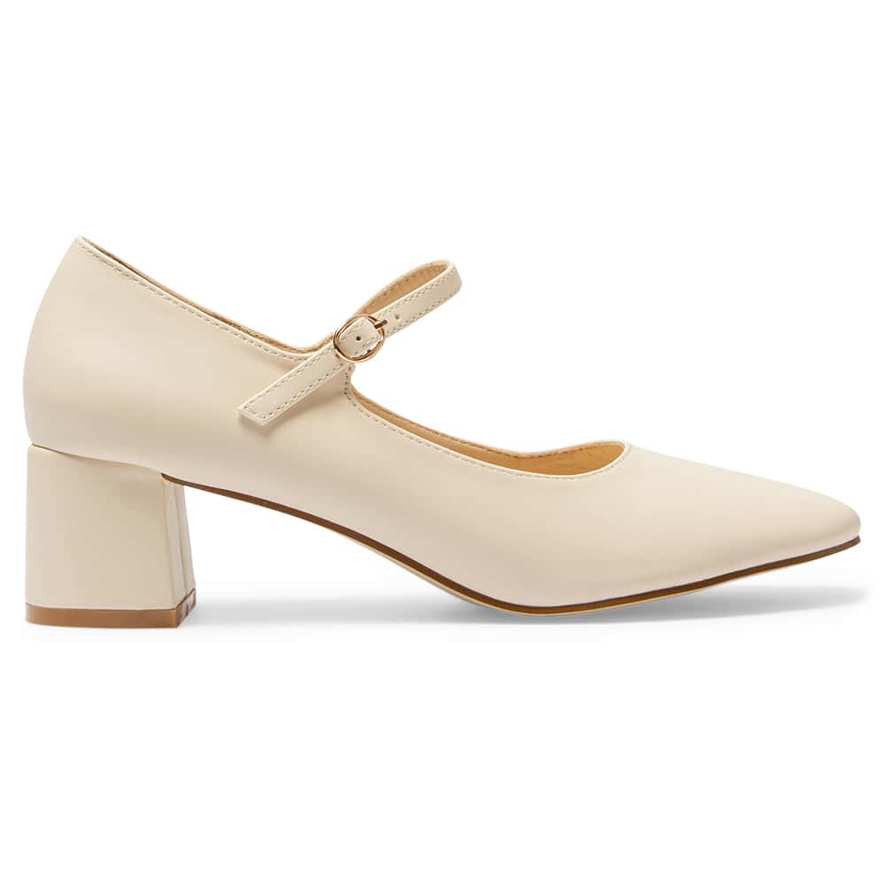 Nyla Heel in Bone Smooth