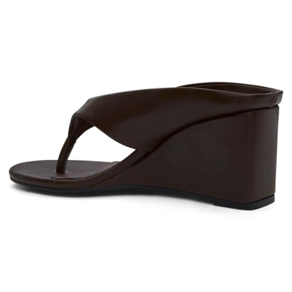 Olive Thongs in Chocolate Smooth
