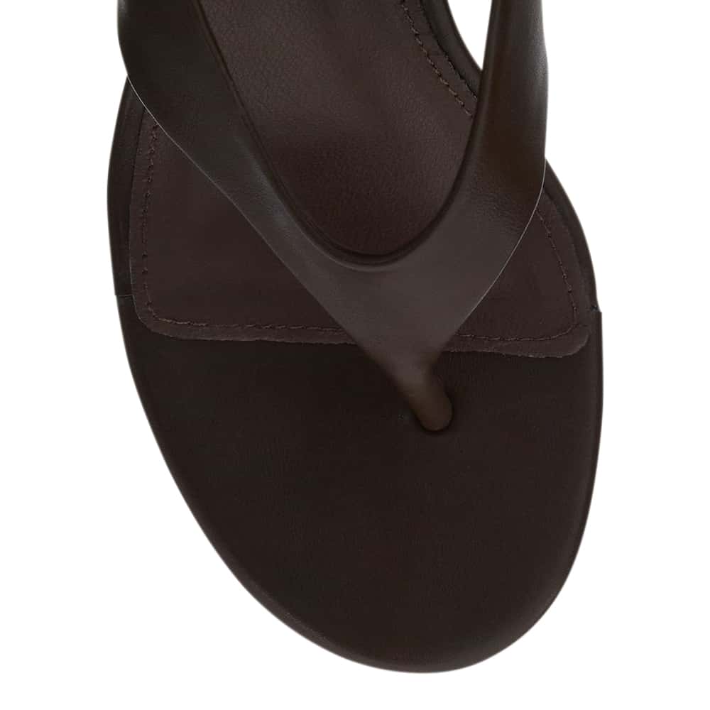 Olive Thongs in Chocolate Smooth