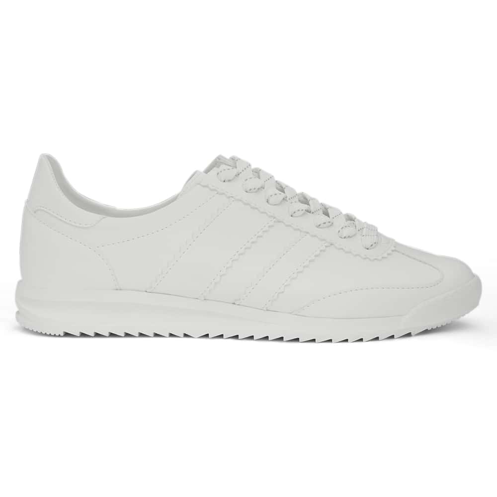 Overtime Sneaker in White Smooth