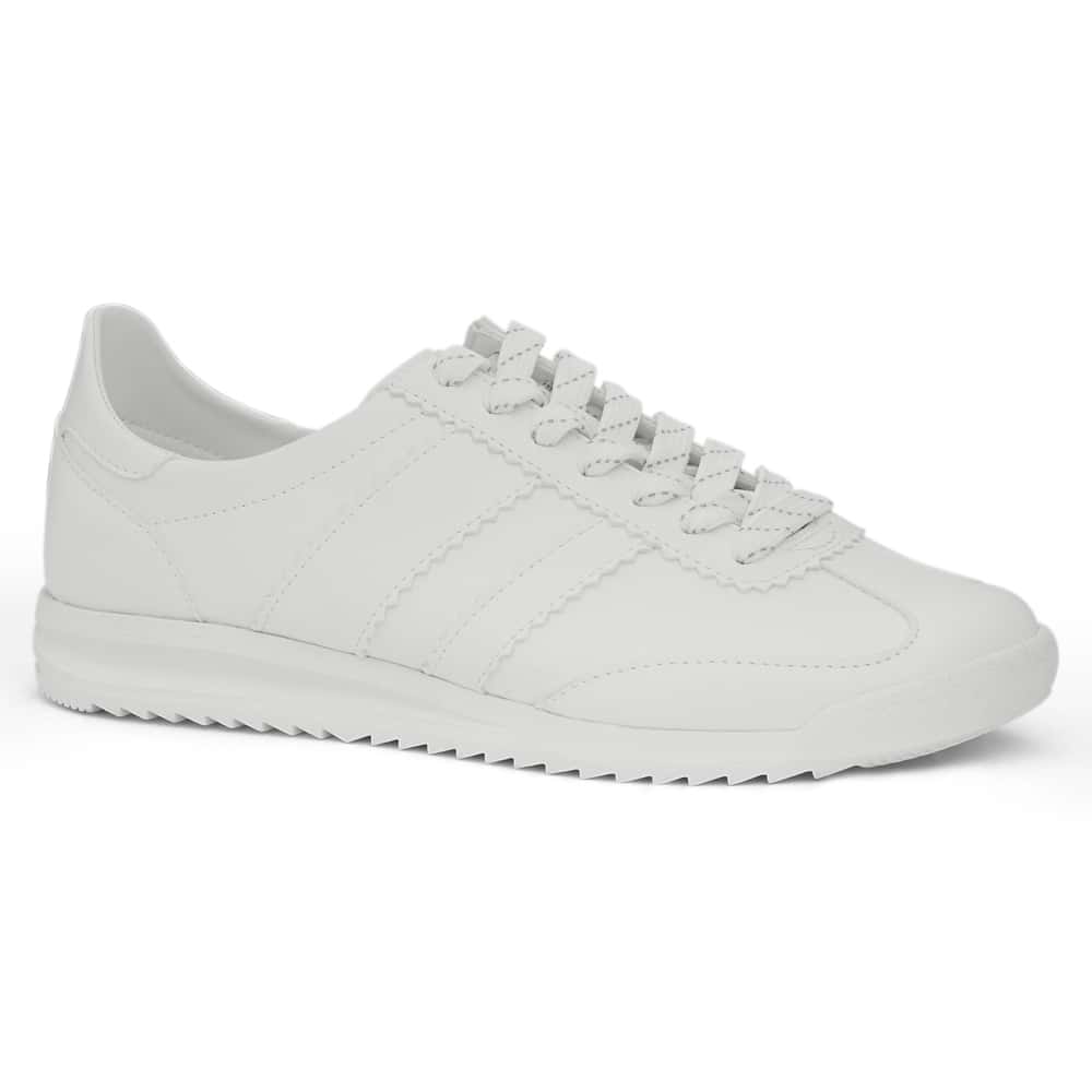 Overtime Sneaker in White Smooth